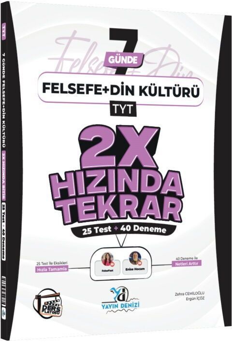 7 Günde 2X Hızında TYT Felsefe ve Din Kültürü Tekrar Deneme